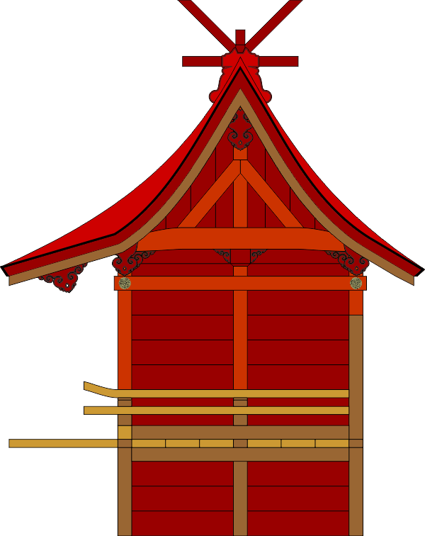 氷川女體神社ベクトル イラスト画像