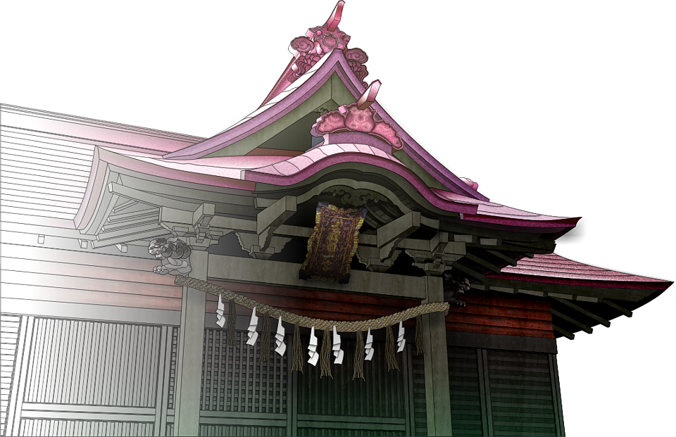 氷川女體神社 ワイヤーフレーム画像